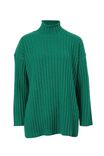 Soft Knit Split Hem Tunic In Recycled Blend, LAWN GREEN - alternate image 2