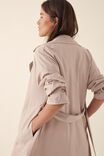 Trench Coat In Recycled Blend, CAMELETTE - alternate image 4