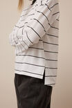 Scout Slouchy Long Sleeve  Tee, WHITE PHANTOM FINE STRIPE - example image 4