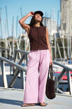 Lyla Button Through Rib Tank, CHOCOLATE - alternate image 4