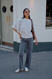 Lucy Relaxed Sleeve Tee, VANILLA /PHANTOM FINE STRIPE - alternate image 4