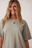 Lola Longline Step Hem Tee, SOFT SAGE/ PHANTOM CERES MONOGRAM EMBROIDERY - alternate image 4