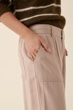 Utility Pleat Front Pant In Rescued Fabric, DARK CAMEL - alternate image 5