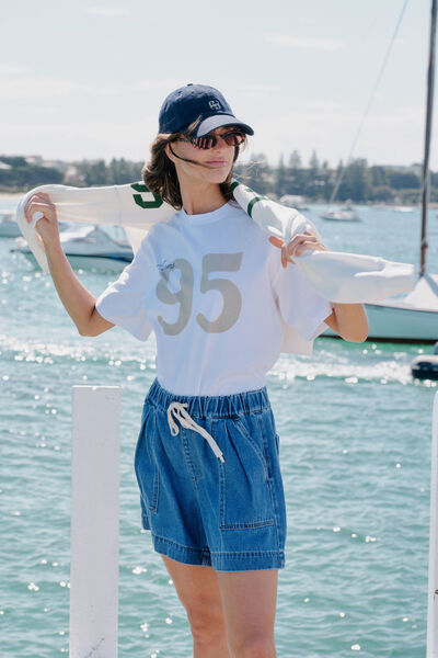 Boyfriend Tee, WHITE/CERES 95