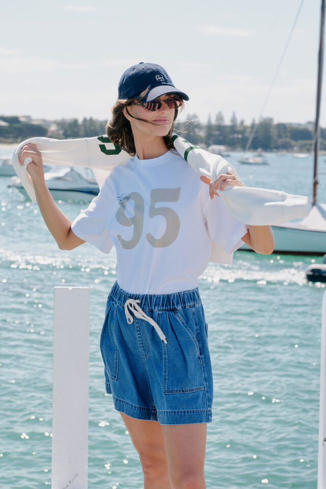 Boyfriend Tee, WHITE/CERES 95