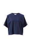 Rainey Pleat Sleeve Tee, TRUE NAVY - alternate image 2