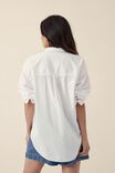 Poplin Shirt In Organic Cotton, WHITE - alternate image 3