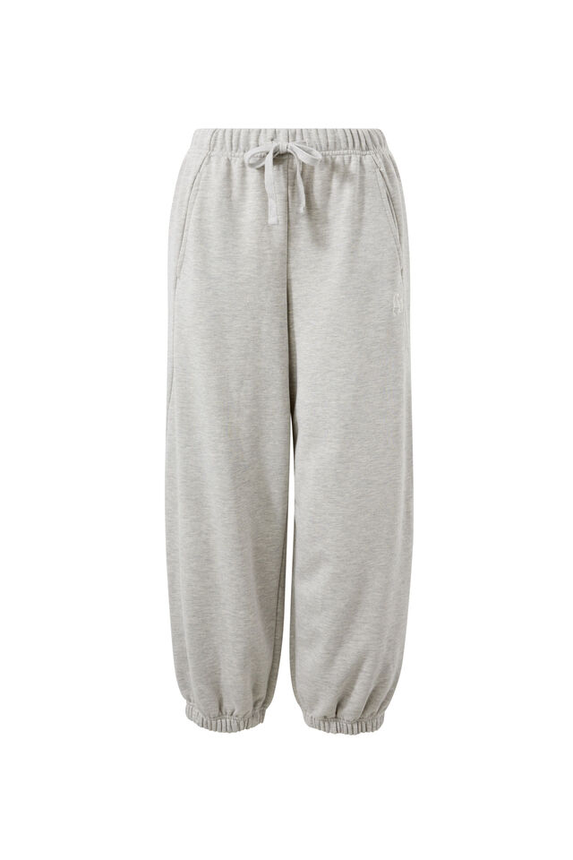 Barrel Leg Trackpant, GREY MARLE