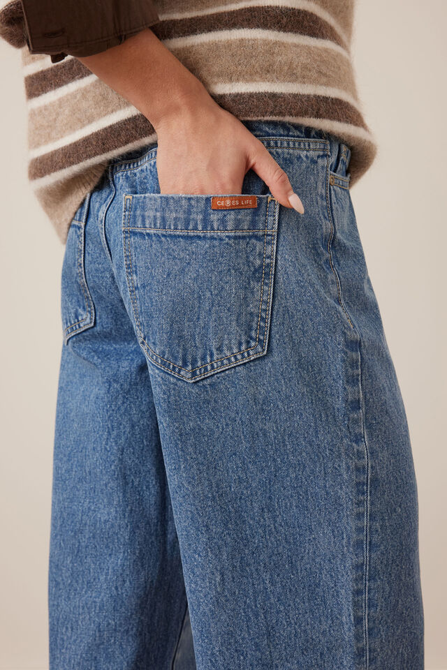Loose Cuff Jean, WORN BLUE