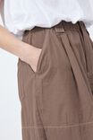 A-Line Short In Cotton Linen Blend, TAUPE - alternate image 4