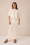 Knit Column Maxi Skirt, EGGSHELL - alternate image 1