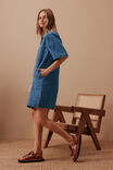 Dylan Pleat Sleeve Boxy Dress, FRESH INDIGO - alternate image 5