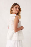 Sleeveless Tie Top, WHITE - alternate image 4