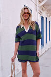 Mara Short Sleeve Knit Tunic, BASIL STRIPE - example image 5