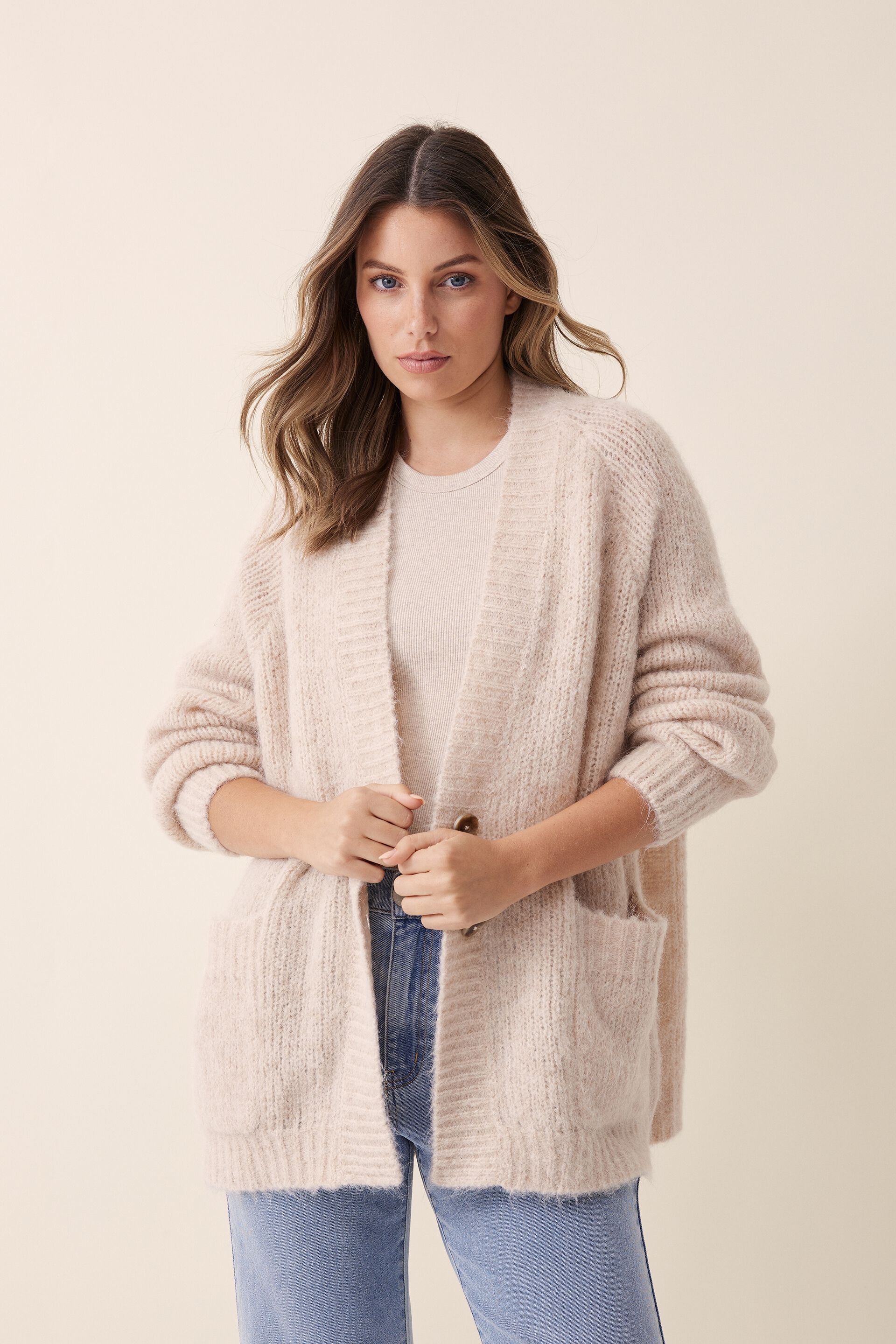 Everyday Wool-Blend Knit Cardigan