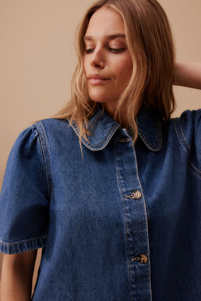 Sienna Denim Dress, FRESH INDIGO