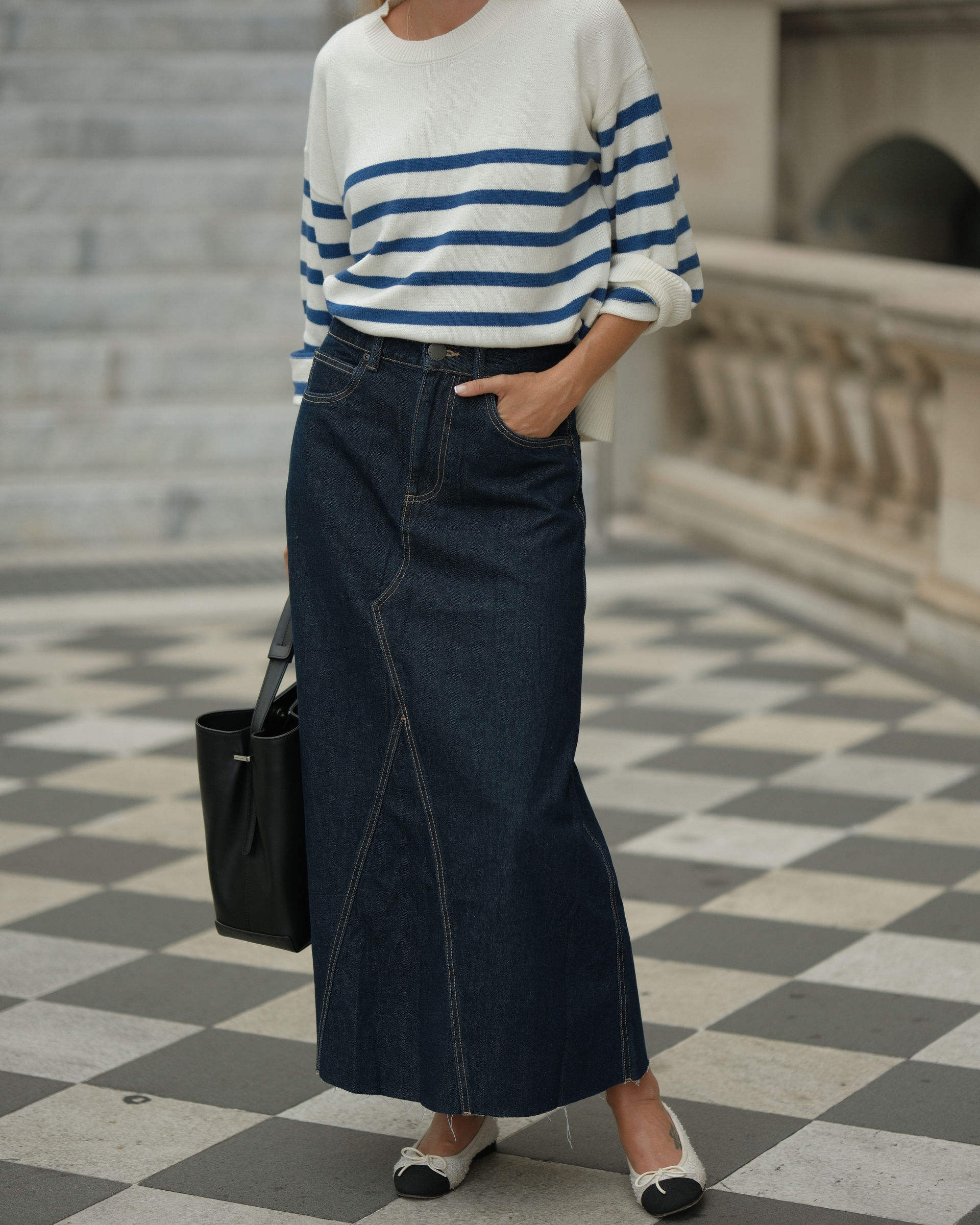 Deconstructed Denim Skirt – 6397