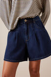 Pearl Pleat Short, MIDNIGHT - alternate image 1