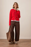 Nelly Long Sleeve Knit Cardi, FIERY RED - alternate image 4