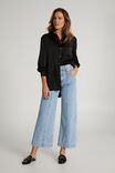 Wide Leg Seamed Jean, VINTAGE BLUE RECYCLED COTTON - alternate image 6