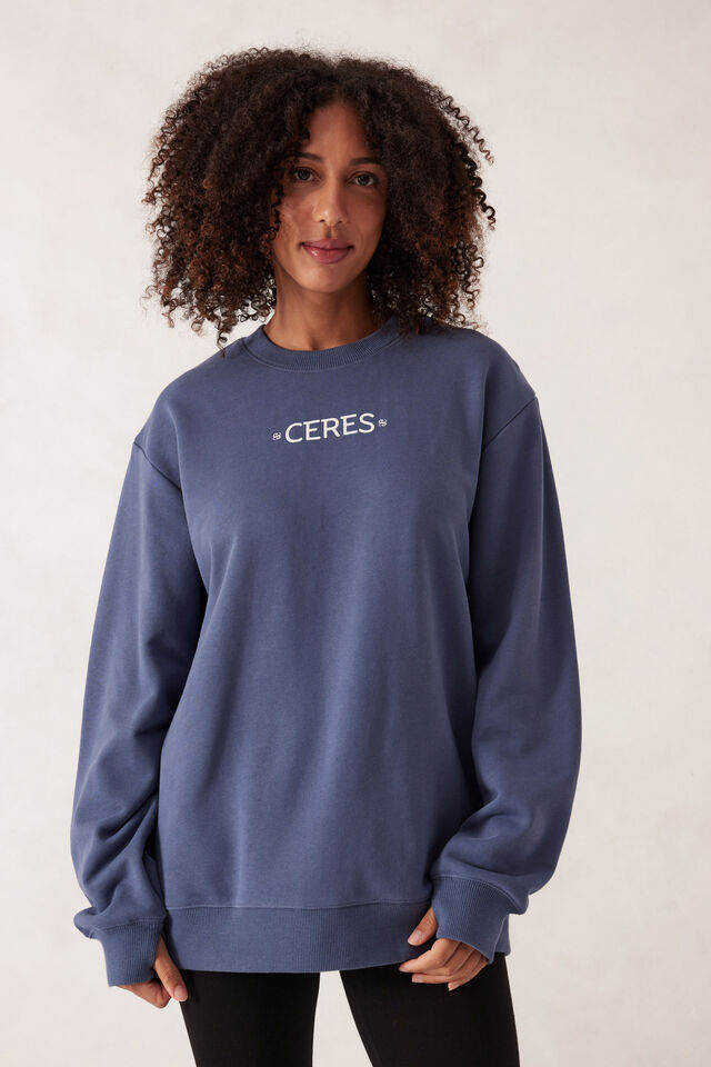 Isla Oversized Slouchy Crew, MOONLIGHT MINI LOGO