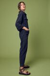 Utility Jumpsuit With Recycled Cotton, BLACK WASH - alternate image 6