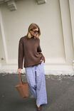 Sage Chunky Knit Crew, CHOCOLATE - alternate image 6