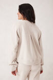 Seamed Fleece Top, ALMOND - alternate image 3