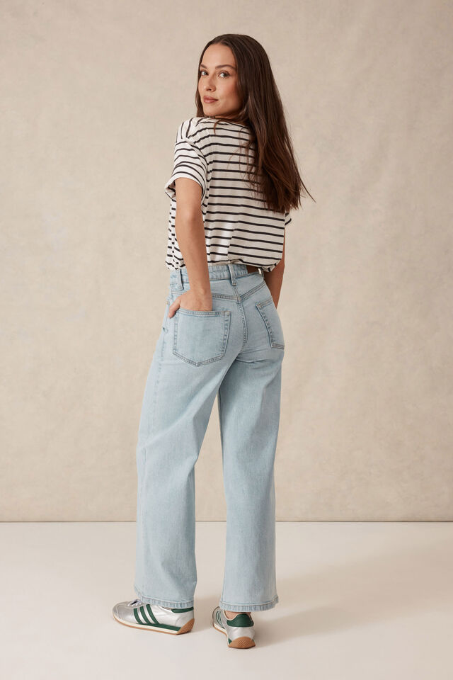 Core Wide Leg Jean, LIGHT VINTAGE BLUE