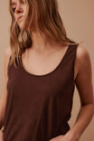 Bloom Slouchy Scoop Tank, CHOCOLATE - alternate image 4