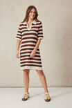 Textured Stripe Knit Dress, ECRU/PHANTOM COFFEE STRIPE - alternate image 5