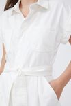 Playsuit In Organic Cotton Viscose Twill, WARM WHITE - alternate image 4