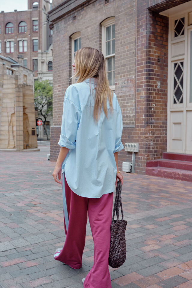Peta Oversized Shirt, CHINA BLUE