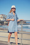 Relaxed Shirt Dress, VINTAGE BLUE - alternate image 5