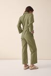 Relaxed Zip Jumpsuit, SOFT OLIVE RESCUED FABRIC - alternate image 5