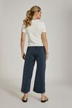 Satin Wide Leg Pant With Recycled Fibres, SMOKE BLUE - alternate image 5