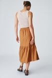 Linen Midi Skirt E H, WHEAT - alternate image 3