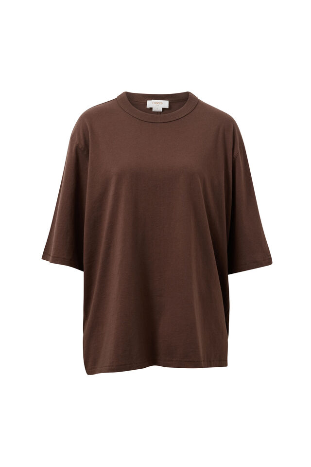 Luna Relaxed Tee, BRUNETTE
