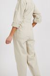 Utility Jumpsuit In Organic Cotton Viscose Twill, MOONSTONE - alternate image 5