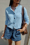 Nelly Long Sleeve Knit Cardi, CHINA BLUE - alternate image 4