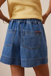 Billie Pleat Front Short, WASHED INDIGO - alternate image 5