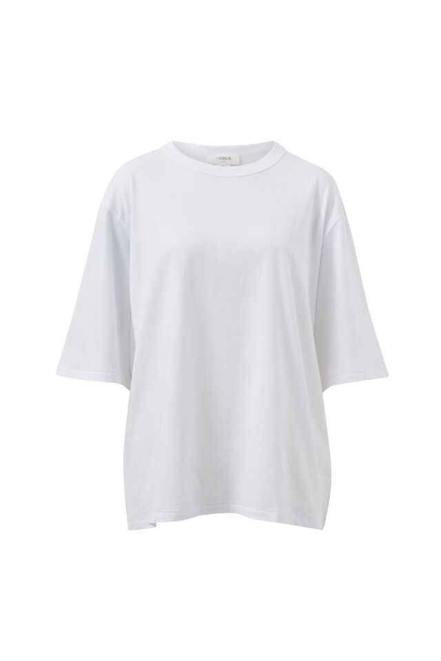 Luna Relaxed Tee, WHITE