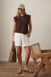Esme Extended Shoulder Tee, CHOCOLATE - alternate image 4