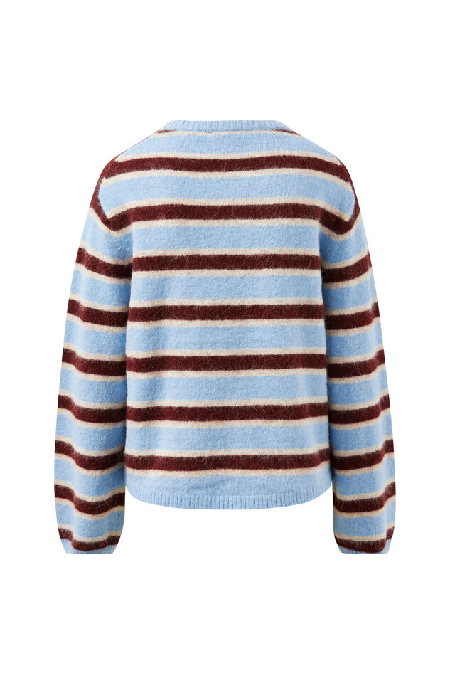 Bonnie Lofty Knit, BLUE STRIPE