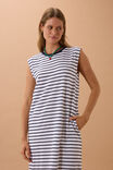 Paloma Dress, WHITE/FRENCH NAVY STRIPE - alternate image 4