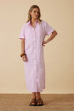 Hanna Midi Shirt Dress, HIBISCUS PINK STRIPE - alternate image 5