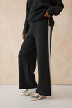 Side Stripe Soft Knit Pant, BLACK/OATMEAL STRIPE - alternate image 3