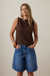 Olive Belted Denim Short, FRESH INDIGO - alternate image 6