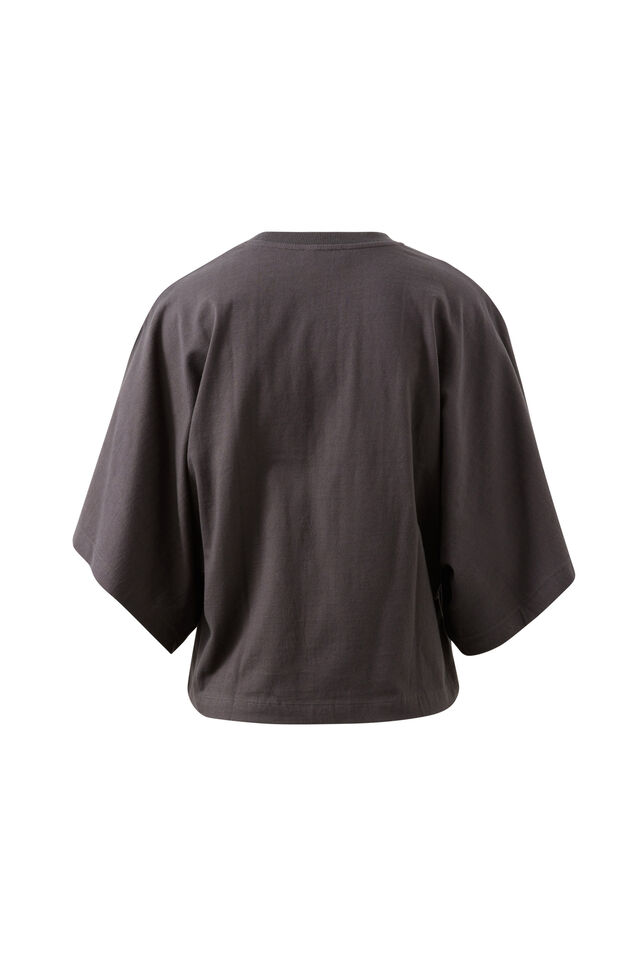 Lucy Relaxed Sleeve Tee, PHANTOM