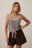 Fia Stripe Knit Tank, CHOCOLATE ECRU STRIPE - alternate image 6